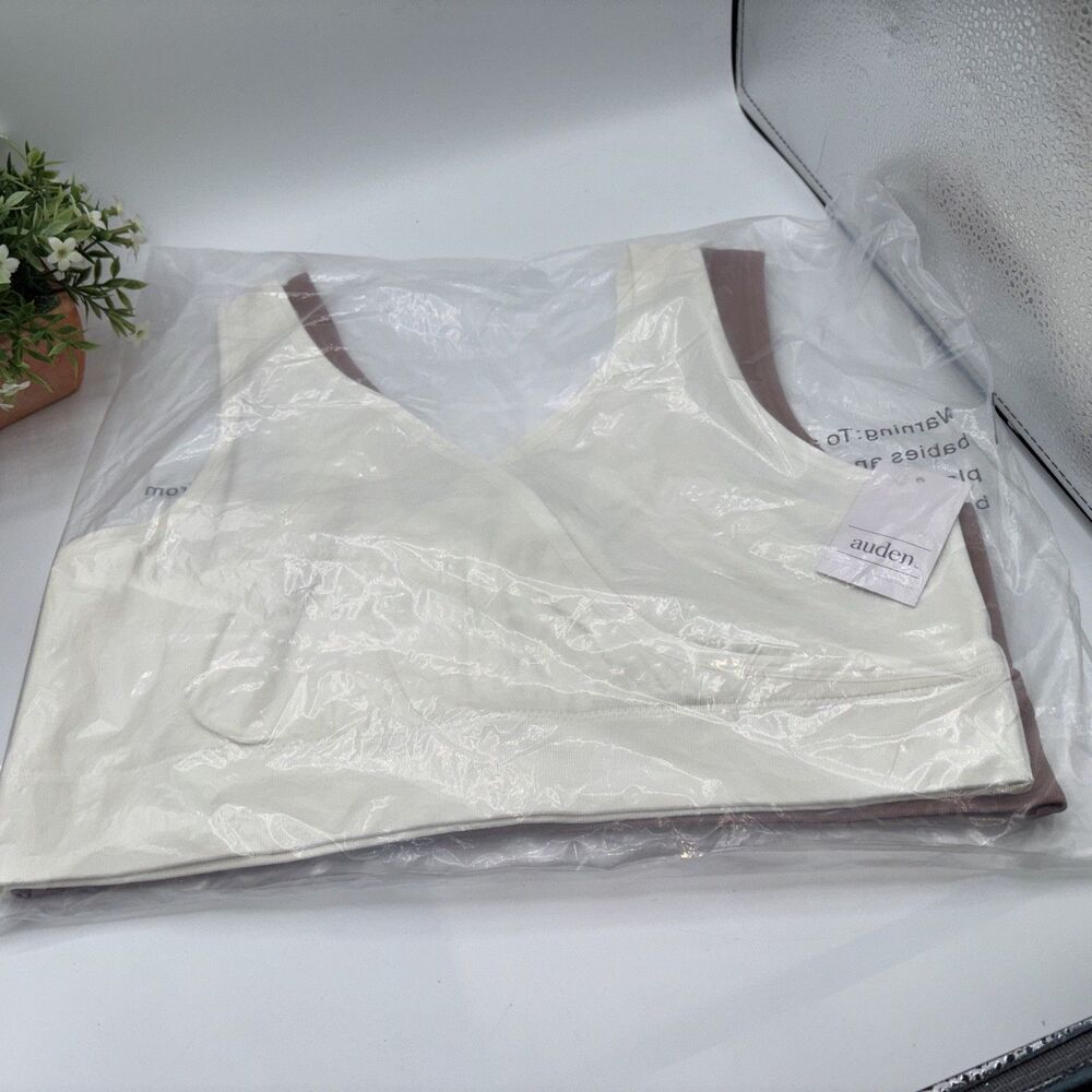 WOMEN XXL AUDEN MATERNITY 2 PACK UNLINED BRALETTES Bra NWT Baby Shower Gift - Picture 2 of 7